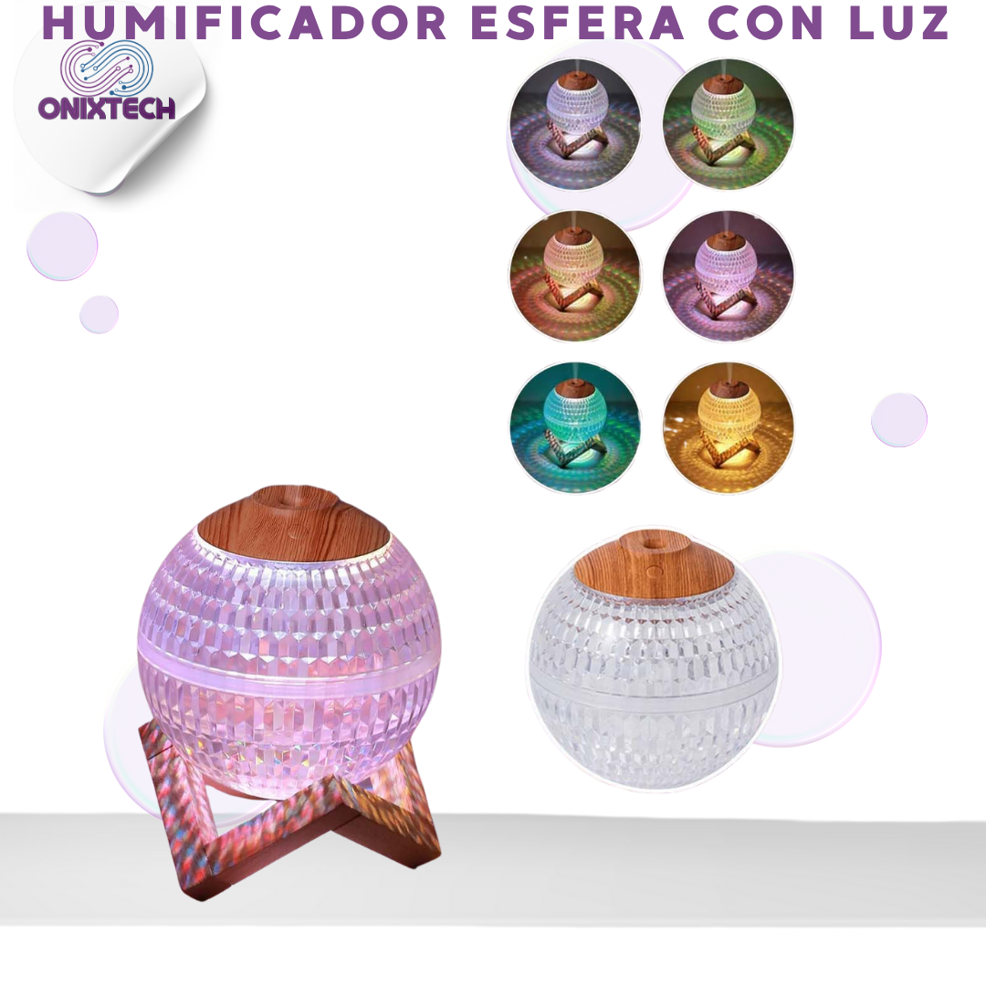 Miniatura 2 de HUMIFICADOR ESFERA CON LUZ